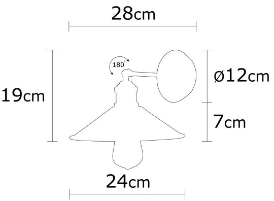 Nástenné svietidlo BERCESTE 1xE27/40W/230V