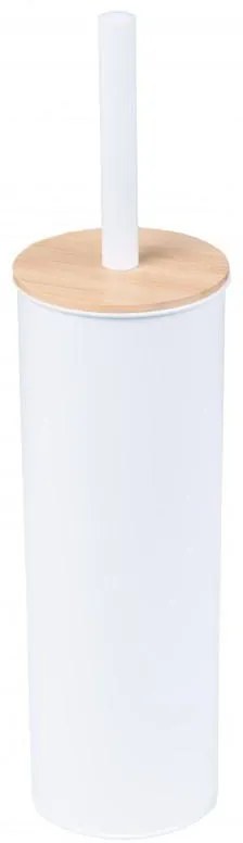 Erga Tango, WC kefa na postavenie 9x9x38 cm, biela-hnedá, ERG-YKA-P.TANGO-WHT
