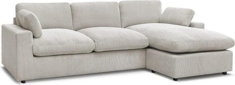 Béžová menčestrová rohová pohovka Belair – Bobochic Paris