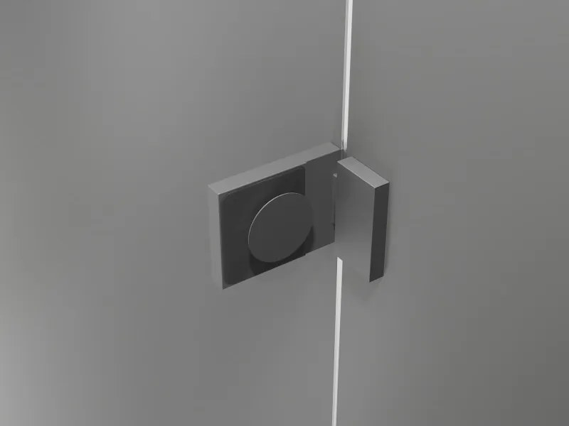 Mexen Lunar, L Duo výklopný sprchový kút 100 x 100 cm, 8mm číre sklo, grafitový profil, 834L-100L-100P-95-00