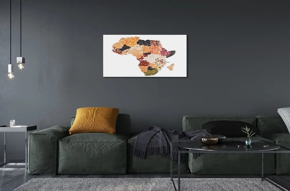 Obraz na skle mapa korenie 140x70 cm