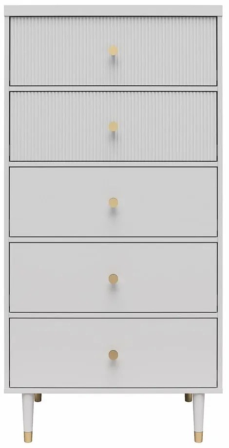 Svetlosivá vysoká komoda 70x141 cm Elizabeth – CosmoLiving by Cosmopolitan