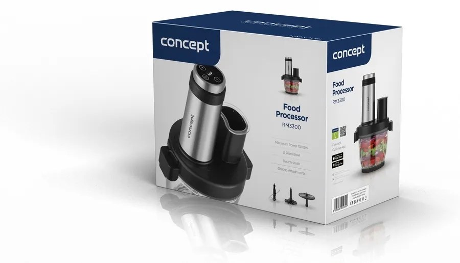 Concept RM3300 Food Processor so strúhadlom 1000 W, čierna