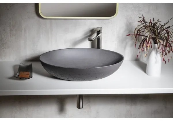 Sapho - Umývadlo na dosku FORMIGO 60x40 cm betón/antracit