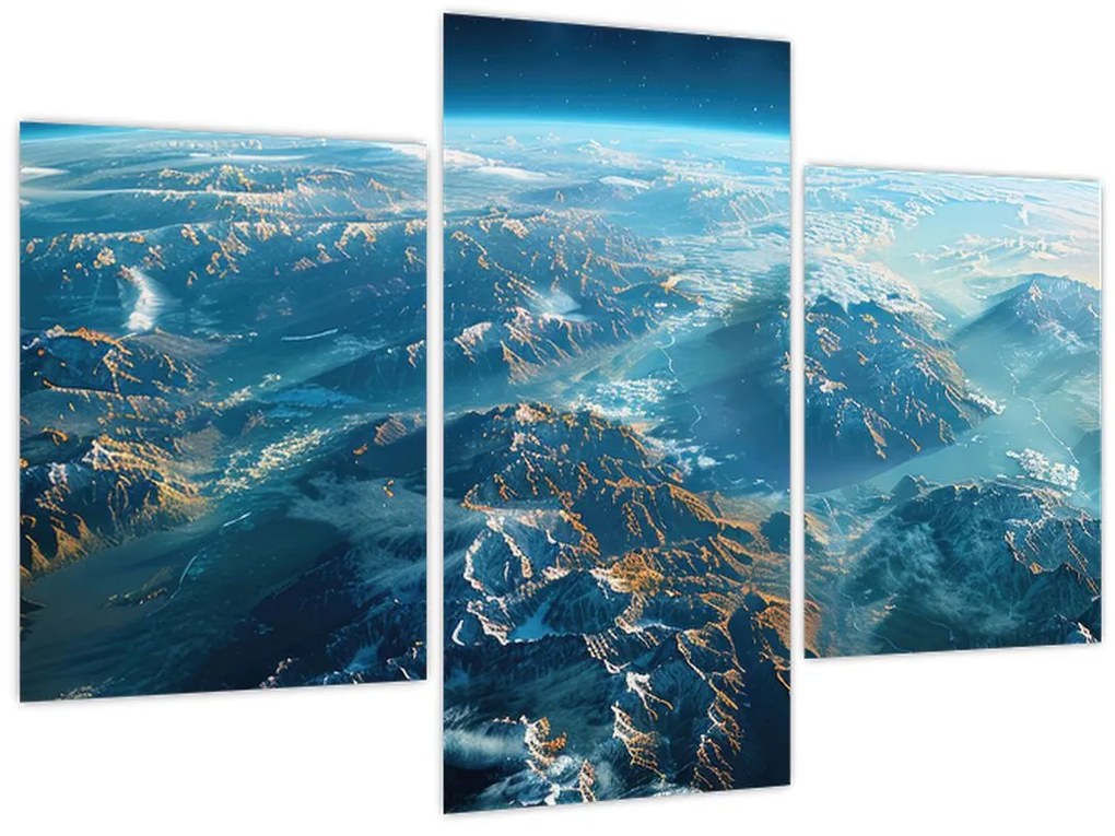 Obraz - Pohľad z vesmíru (90x60 cm)