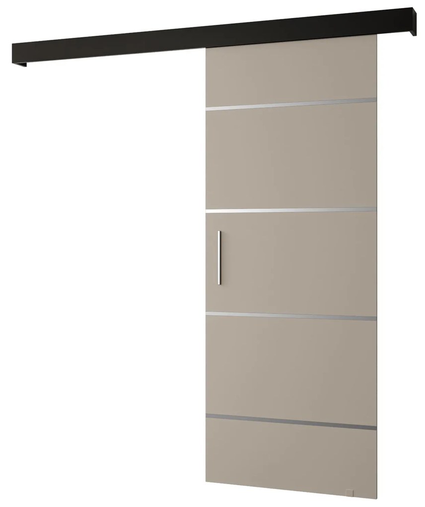 Posuvné dvere 70 cm Slavdro 4 (kašmír + čierna matná). Akcia -65%. Vlastná spoľahlivá doprava až k Vám domov. 1108760