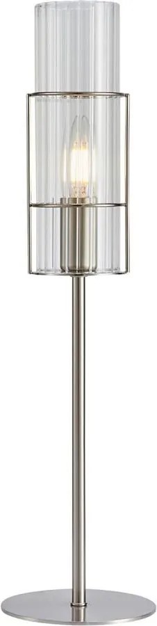 Markslöjd 108557 - Stolná lampa TUBO 1xE14/40W/230V 50 cm lesklý chróm/číra