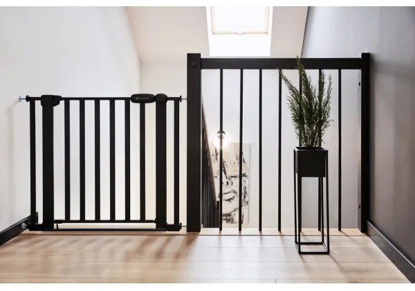 KINDERKRAFT - Bezpečnostná zábrana LOCK&amp;GO 75-103 cm čierna