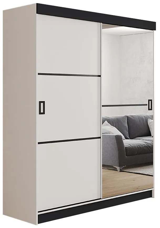 Skriňa Retro 138 2L Biely / Dvierka biely