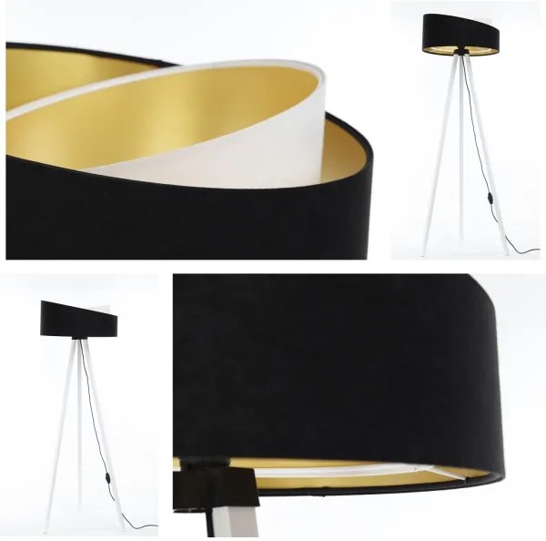 Stojacia lampa GALAXY 1xE27/60W/230V čierna/biela