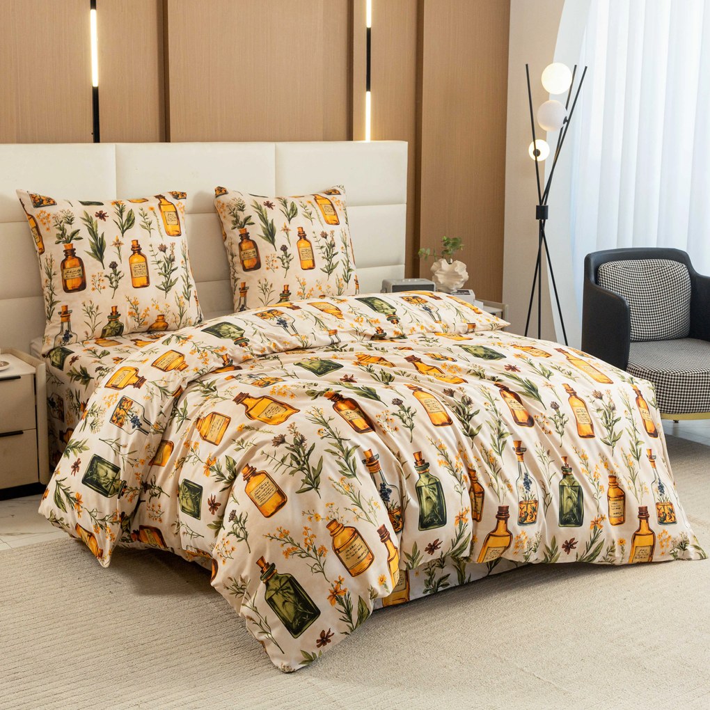 Obliečky z mikrovlákna APOTHECARY krémové Rozmer obliečky: 2 ks 70 x 90 cm | 200 x 220 cm