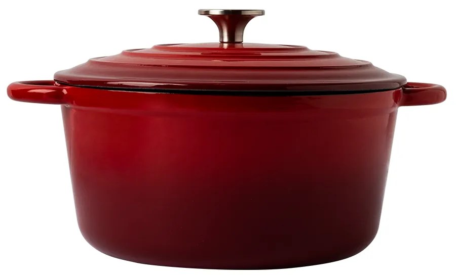 Liatinový hrniec smaltovaný červený ø 24 cm - Jupiter Lunasol - 601291