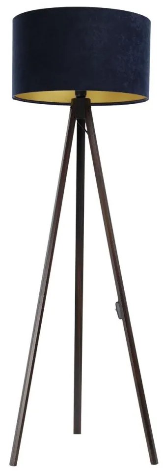 Stojacia lampa STANDART 1xE27/60W/230V modrá/wenge