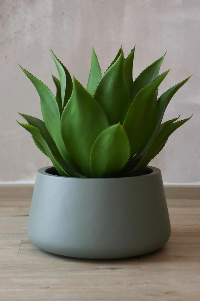 Kvetináč GORDO, sklolaminát, výška 21 cm, sivý