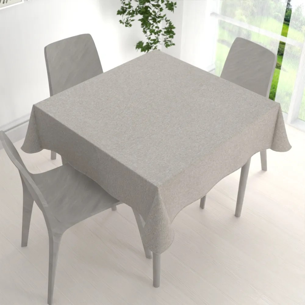 Biante Veľký dekoračný štvorcový obrus BKT-552 Prírodná režná 210x210 cm