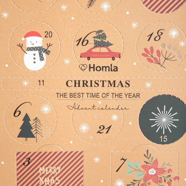 Sviečky SANTA'S SELECTIONS adventný kalendár 761089 (24 ks)