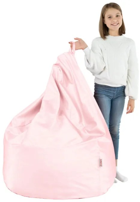 Sedací vak SAKO metalic ružový ekokoža