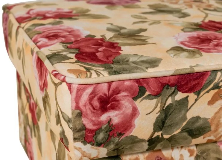 Taburet Royal II kvety, béžová kvety (2108/wenge)