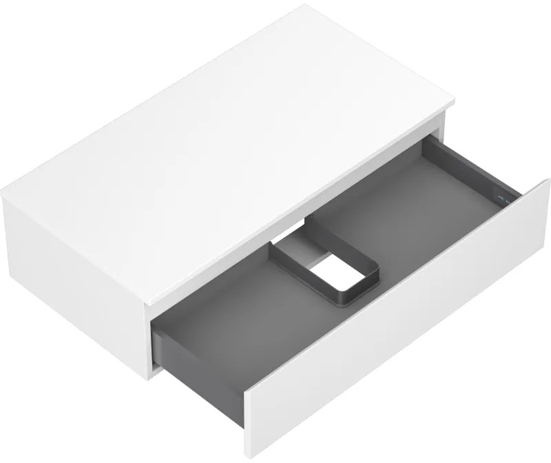 Mexen Orio, kúpeľňová skrinka 90 cm s hornou časťou, 1 zásuvka, biela matná, 91A10-09023-1-BFC01