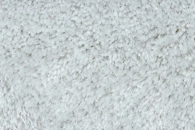 Kúpeľňový koberček SYNERGY glamour / lurex, biely kruh