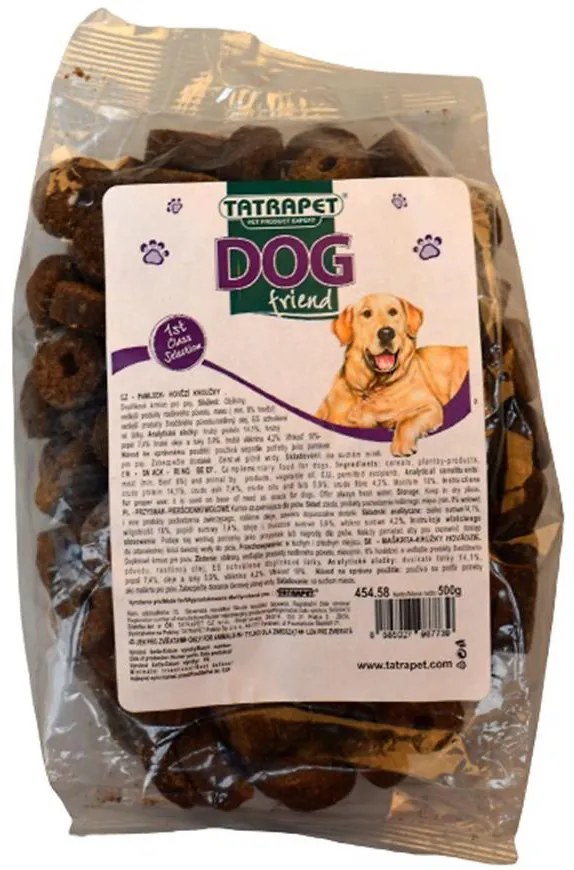 Hovädzie krúžky pre psa 500g Dog friend   454.58