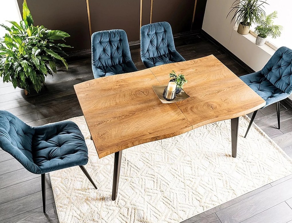 Rozkládací jídelní stůl Fresno 120/180 cm dub artisan/černý