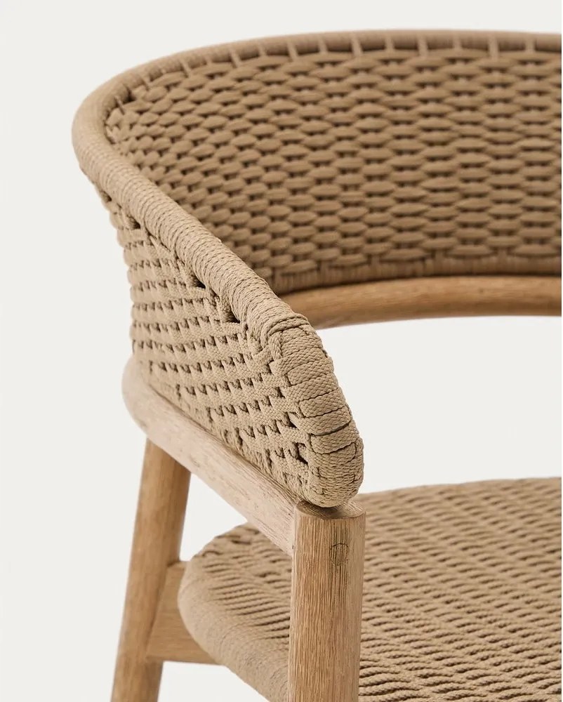 Drevené záhradné kreslo v prírodnej farbe Arinella – Kave Home