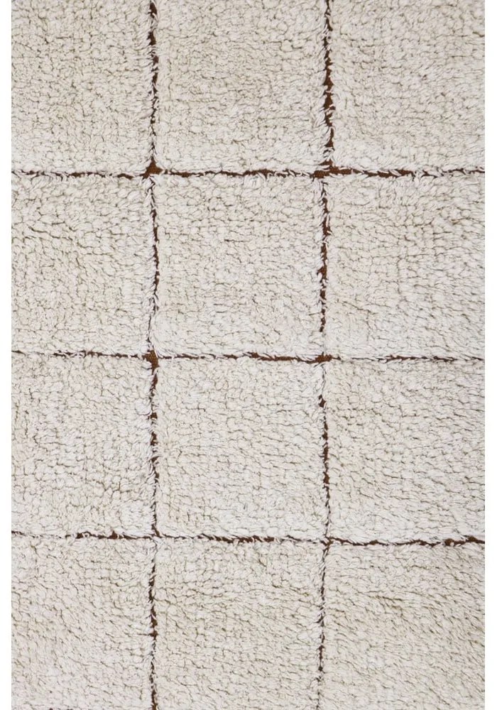 Krémový prateľný ručne tkaný bavlnený koberec 200x300 cm Mosaic – Lorena Canals