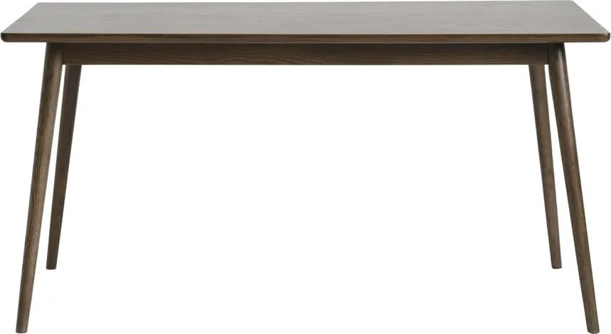 Hnedý rozkladací jedálenský stôl s doskou v dubovom dekore 150x90 cm Barrali – Unique Furniture