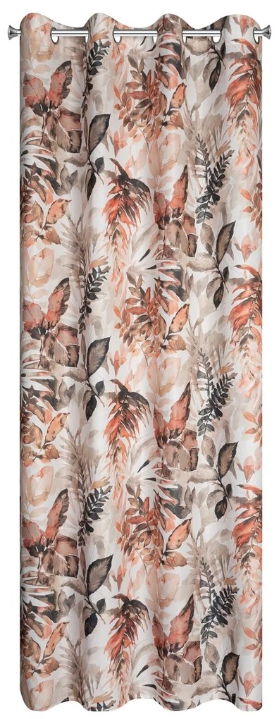 ZÁVES NA KRÚŽKOCH ADELINE 140X250 CM VZOROVANÁ