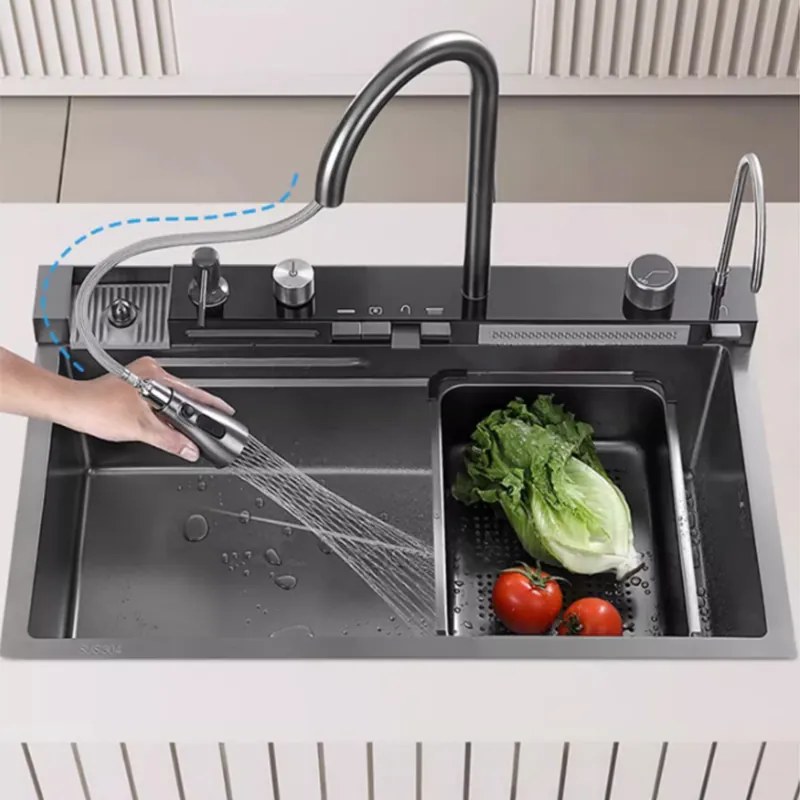 Multifunkčný smart drez BestBerg BBSS-20 / 75 x 45 x 22 cm / nerezová oceľ