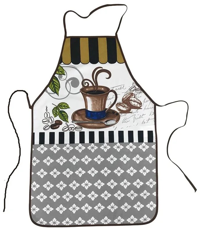 Kuchynská zásterka ROASTED COFFEE, sivá