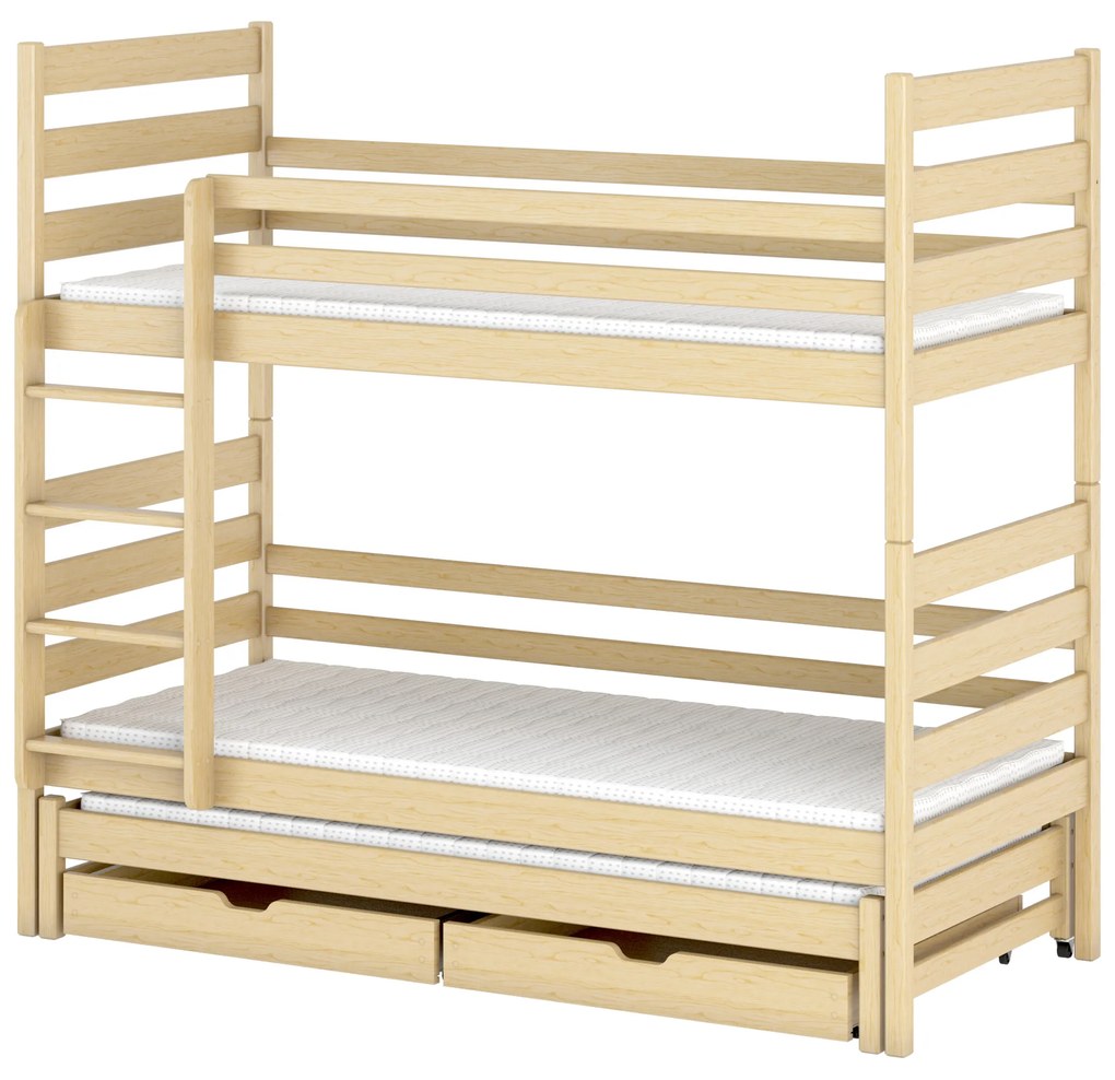Detská posteľ 90 x 200 cm TORI (s roštom a úl. priestorom) (borovica). Akcia -20%. Vlastná spoľahlivá doprava až k Vám domov. 1013328