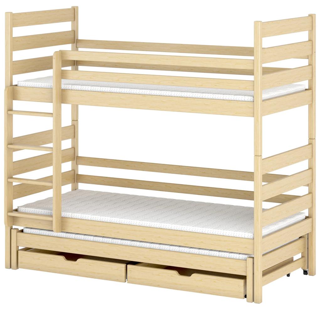 Detská posteľ 90 x 200 cm TORI (s roštom a úl. priestorom) (borovica). Vlastná spoľahlivá doprava až k Vám domov. 1013328