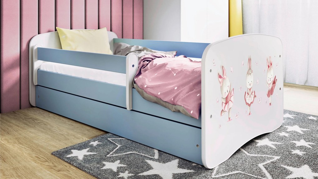XXXLutz POSTEĽ PRE DETI A MLÁDEŽ 80/160 cm, modrá, biela MID.YOU - Detské izby - 00214200022T