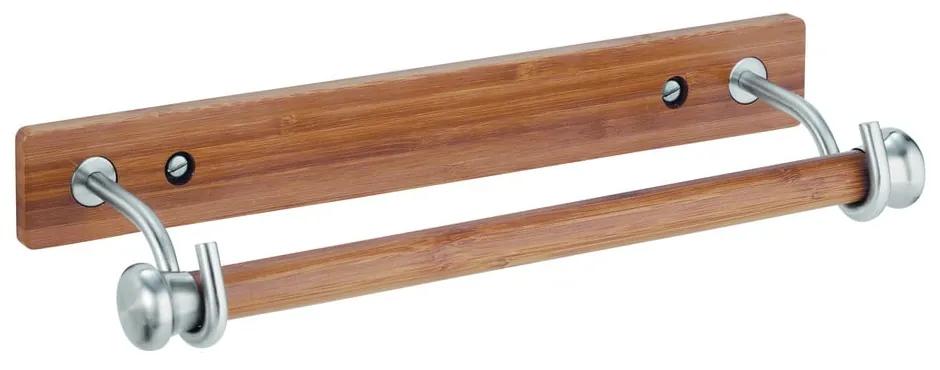 Držiak na papierové utierky z kovu a bambusu iDesign Formby, 38,5 cm