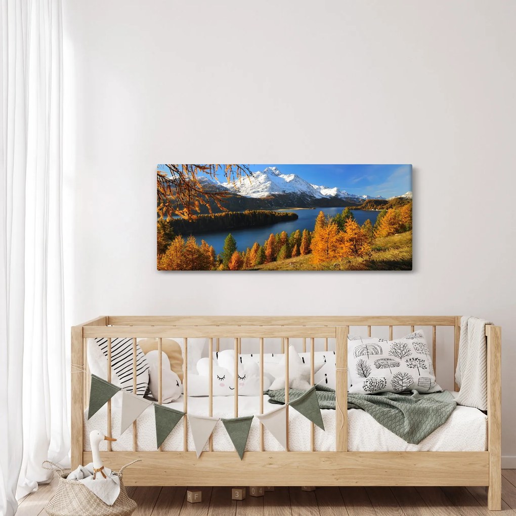 Obraz - Jeseň v Alpách (120x50 cm)