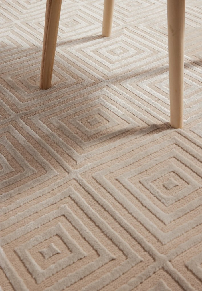 ELLE Decoration, Kusový koberec Perles 106183 Cream Beige z kolekcie Elle, 160x235, béžová, obývacia izba