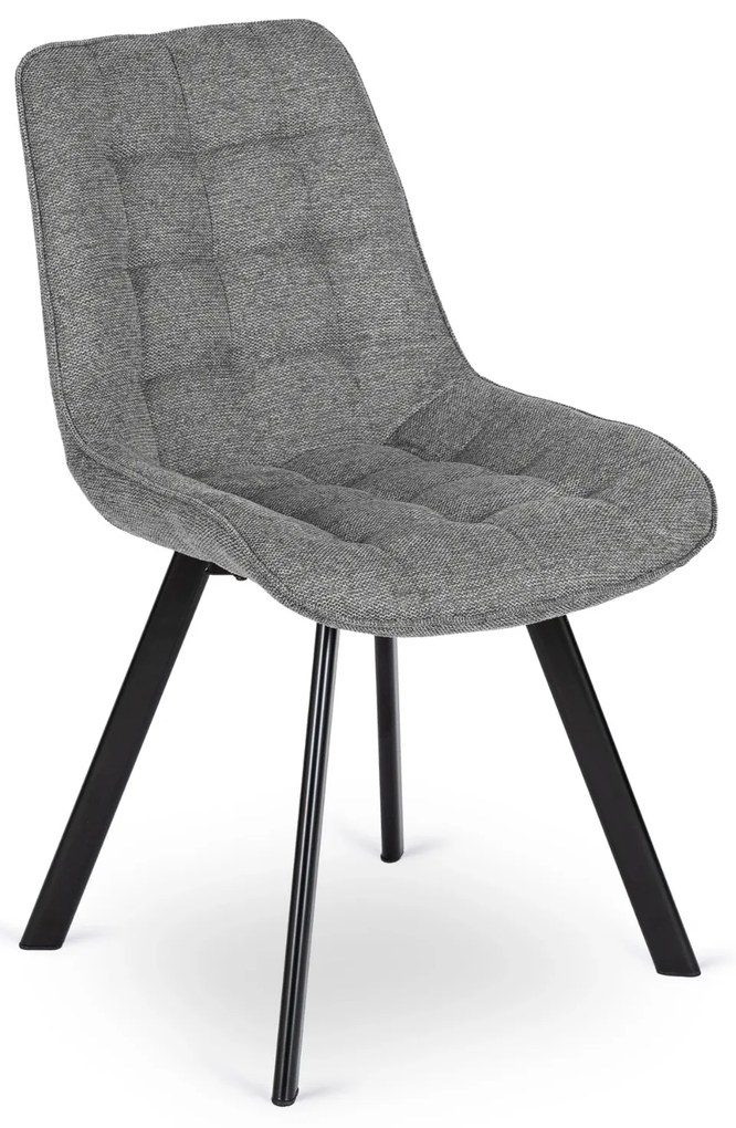 PROXIMA.store - Čalúnená jedálenska stolička RICK 2 FARBA: sivá, MATERIÁL: pletená