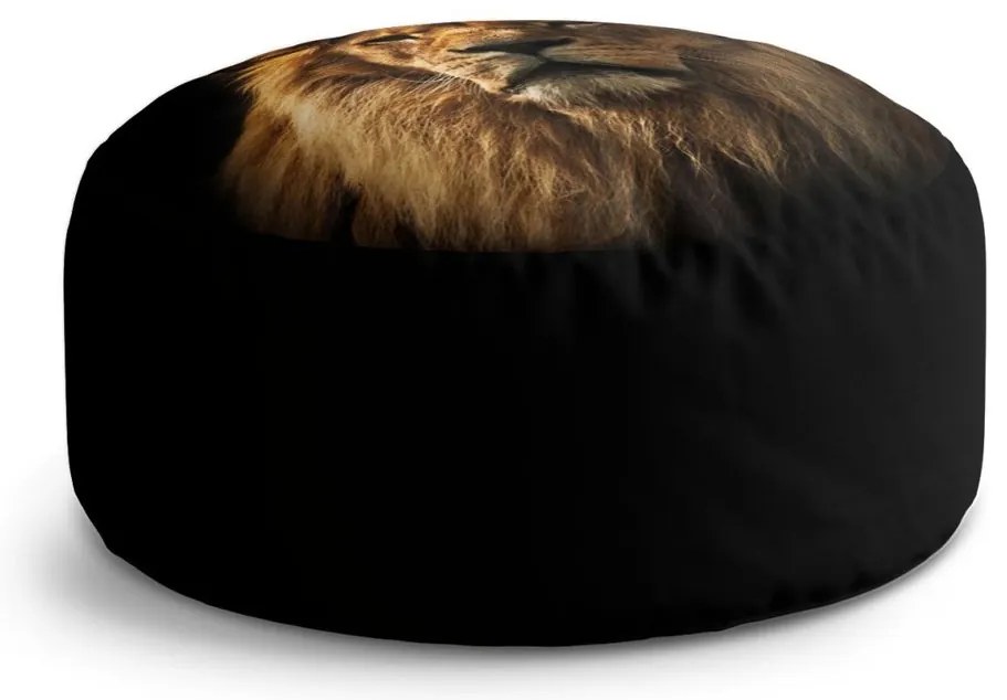 Taburet Circle lev, čierna