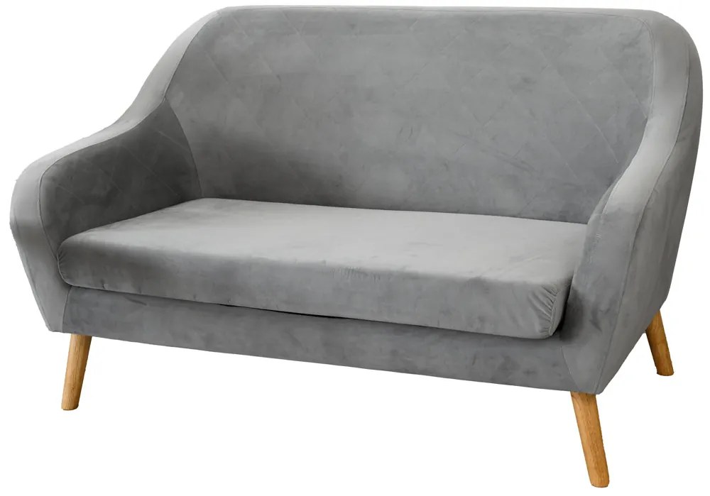 Sivá 2-miestna pohovka CORANTI VELVET