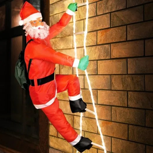 InternetovaZahrada - Mikuláš na rebríku- 48 LED diód