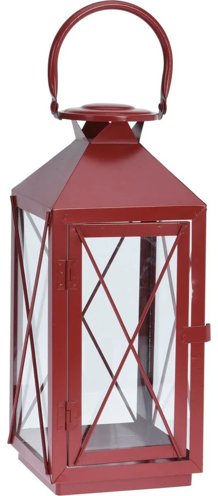 Sada kovových lampášov Reds 3 ks, červená