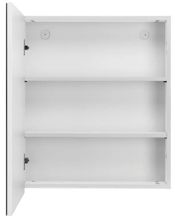 Biela nástenná kúpeľňová skrinka so zrkadlom Støraa Wisla, 60 x 70 cm