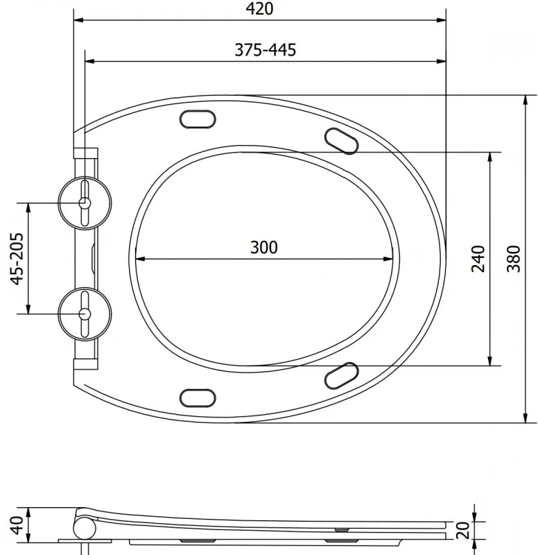 Mexen, Mexen Egg deska wolnoopadająca slim, duroplast, czarna mat - 39243085