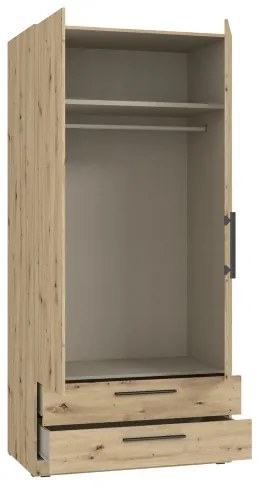 Šatníková skriňa MARO 100x213 cm dub artisan
