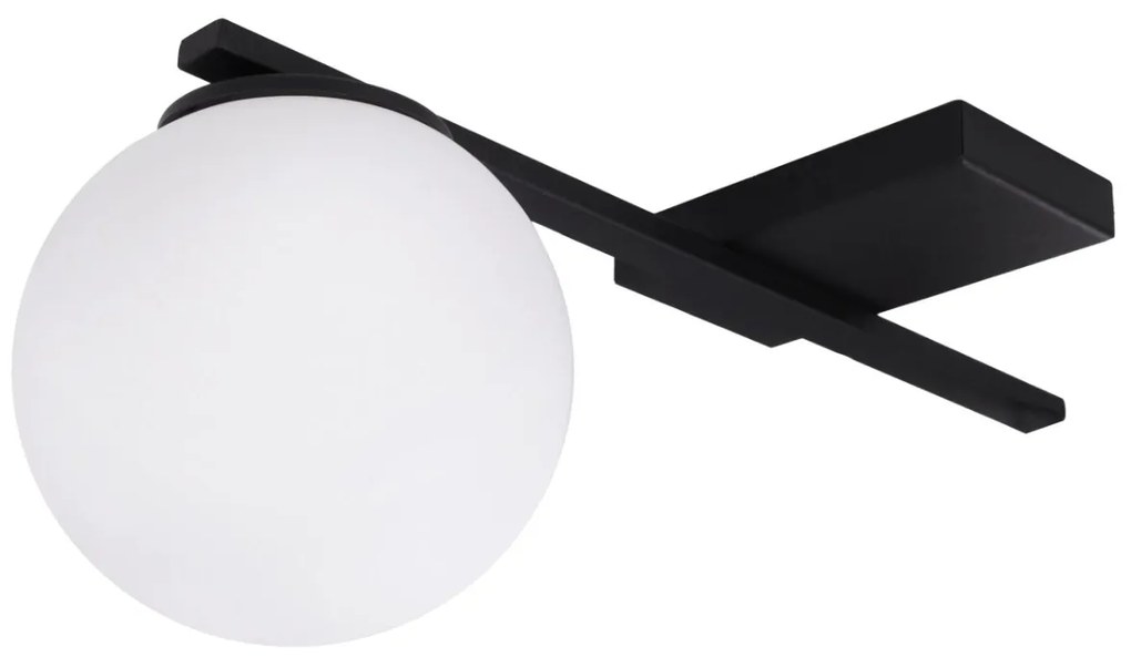 Stropné svietidlo Florence, 1x biele sklenené tienidlo