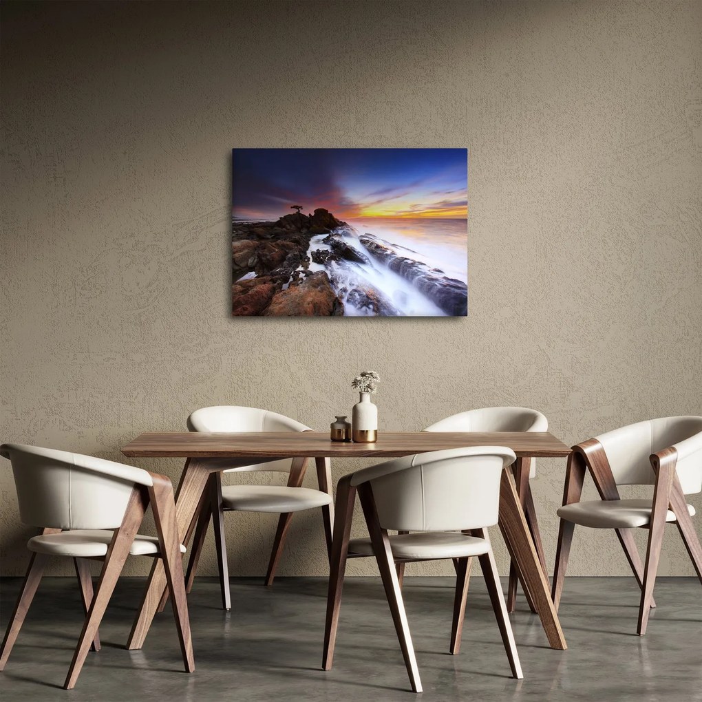 Obraz hory v hmle (70x50 cm)
