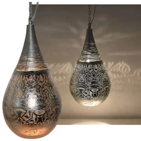 Závesná turkish lamp orient metal Silver WIRE DROP Ø26*56*180