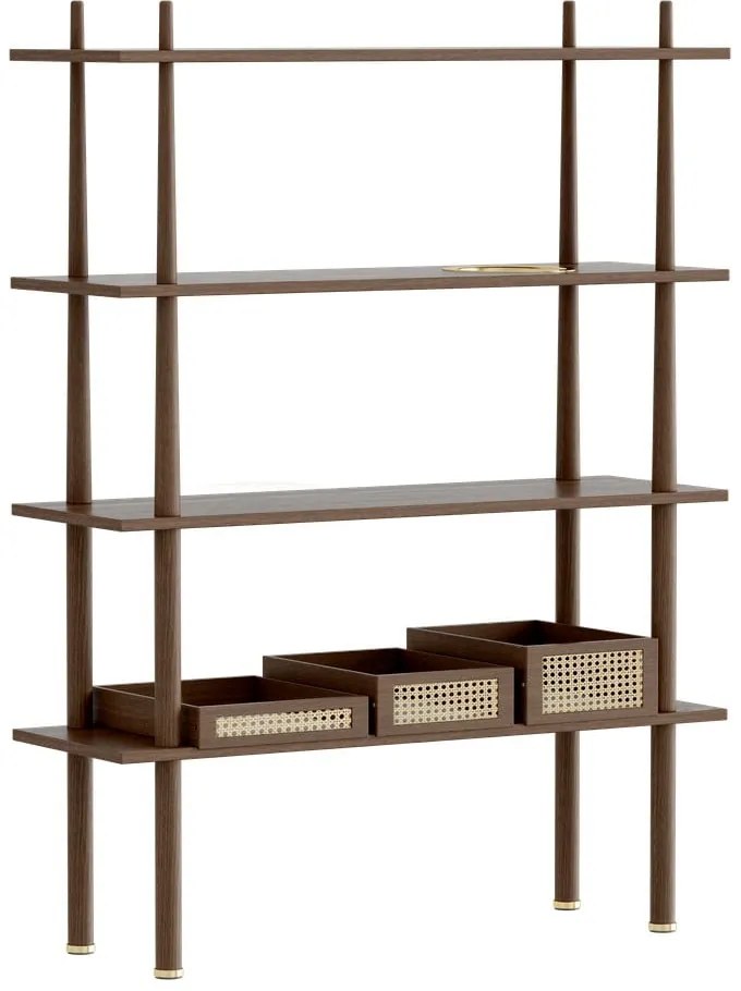 Hnedý modulárny policový systém v dekore duba 110x148 cm Stories - UMAGE